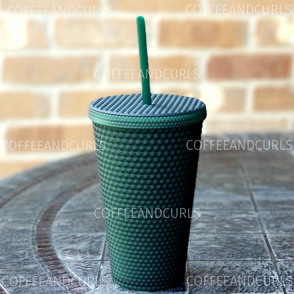 Starbucks Soft Touch Green Bling Studded Cold Cup Tumbler Grande NWT - Picture 4 of 10